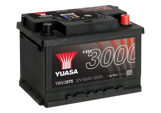 Yuasa YBX3075 12V 60Ah 550CCA SMF käivitusaku
