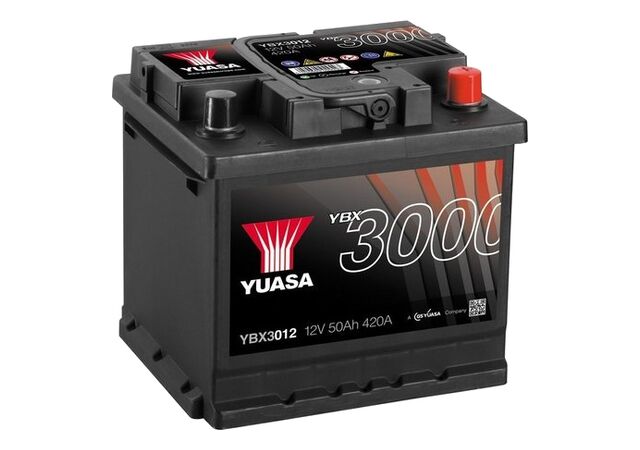 Yuasa YBX3012 12V 50Ah 420CCA SMF käivitusaku