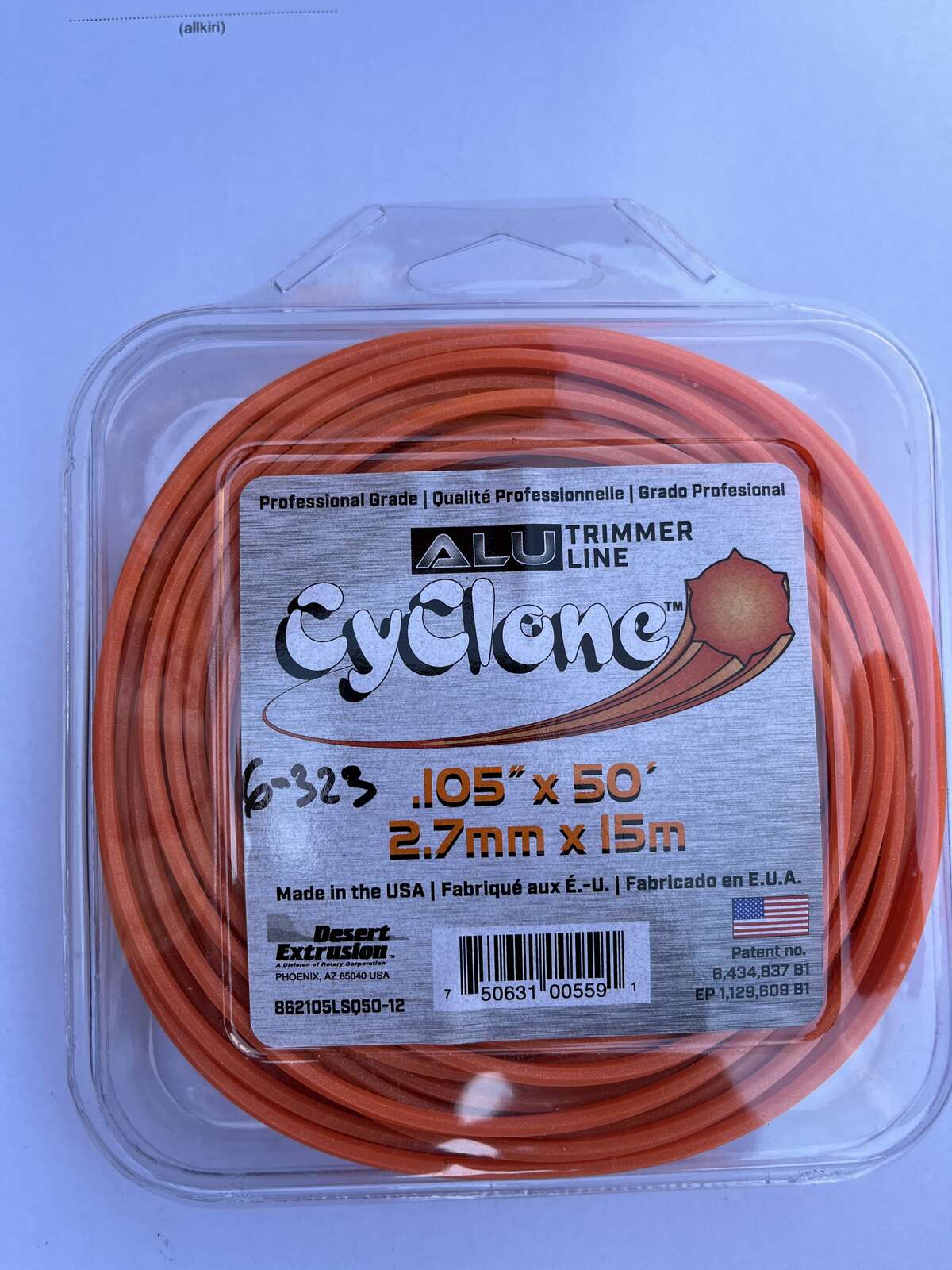 Trimmitamiil Cyclone 2,7 mm x 15m - Aiatäht